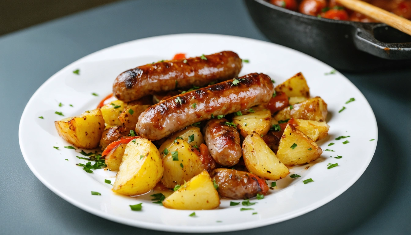 salsiccia e patate padella